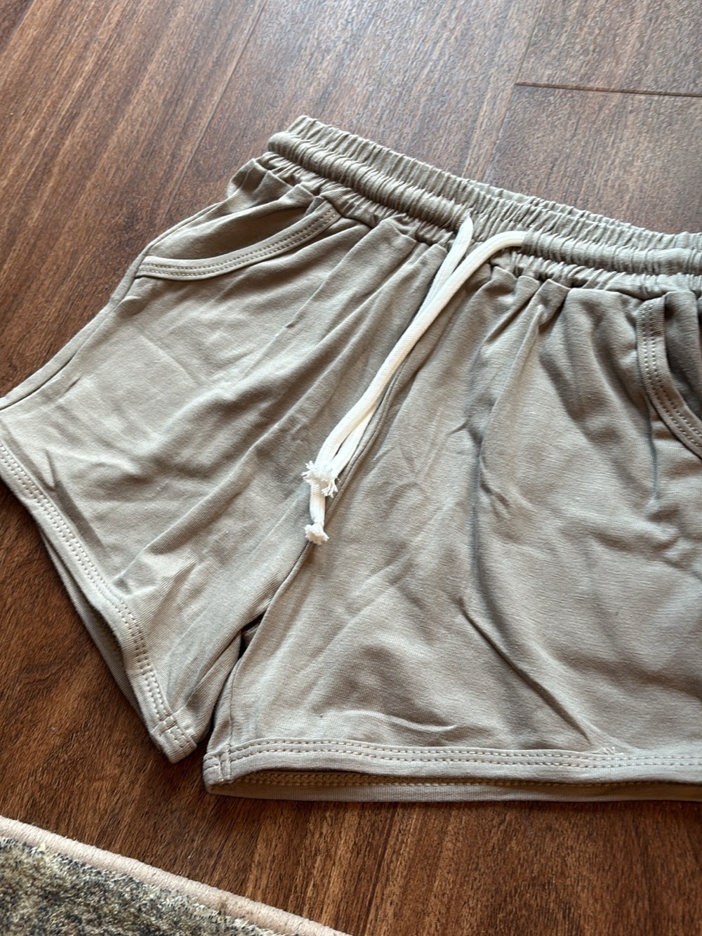 Kids Grey Elastic Waist Drawstring Shorts
